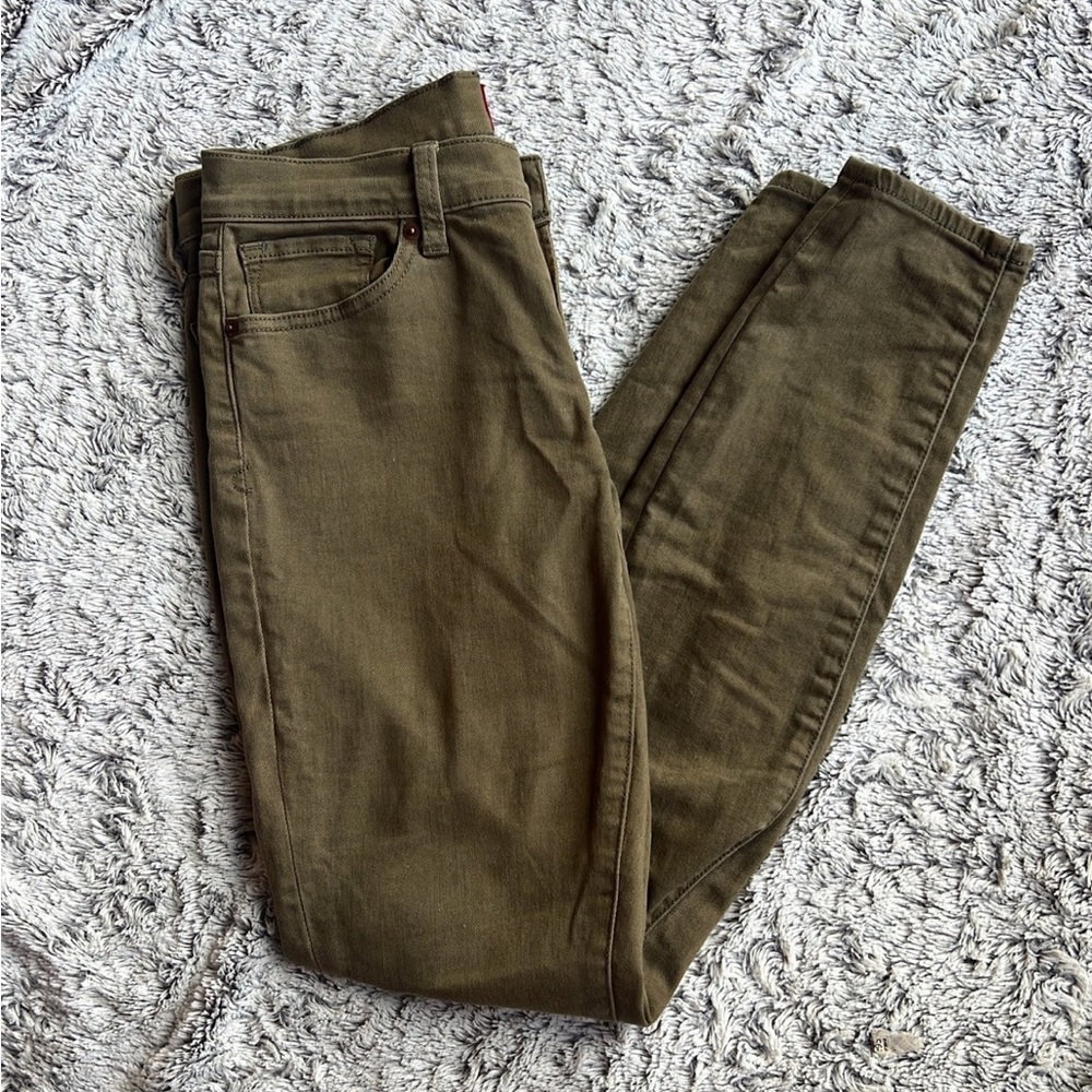 Lucky Brand Charlie Super Skinny Olive - Picture 2 of 3
